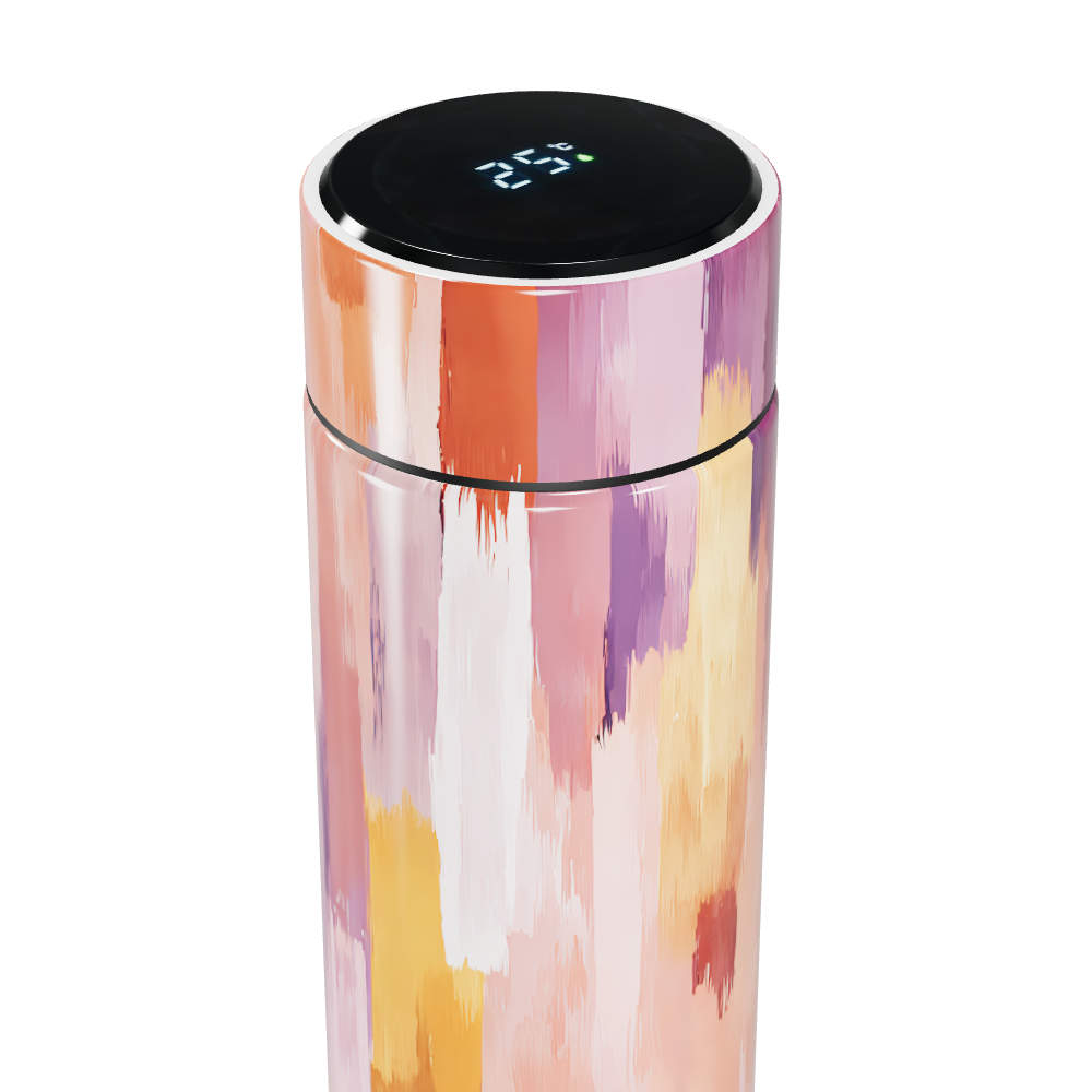 Garrafa Térmica Touch - Estampa Colorida Abstrata