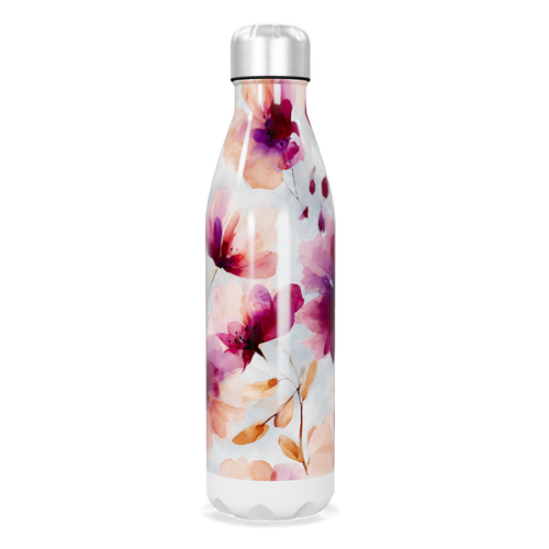Garrafa Inox - Flores Coloridas 500ml