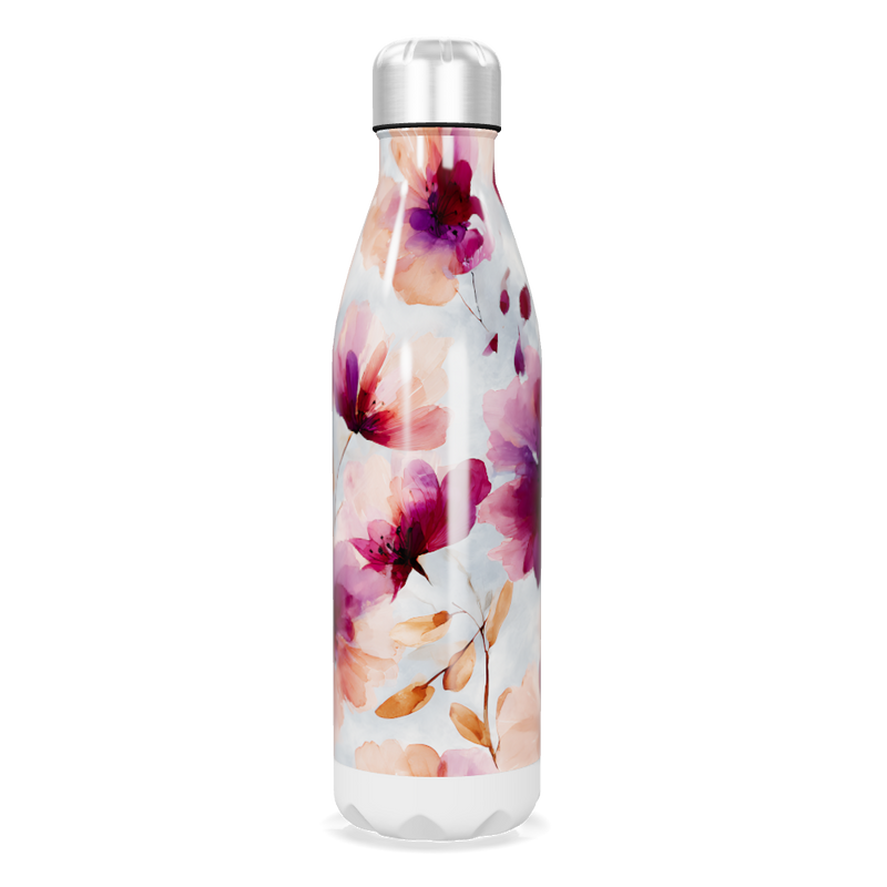 Garrafa Inox - Flores Coloridas 500ml