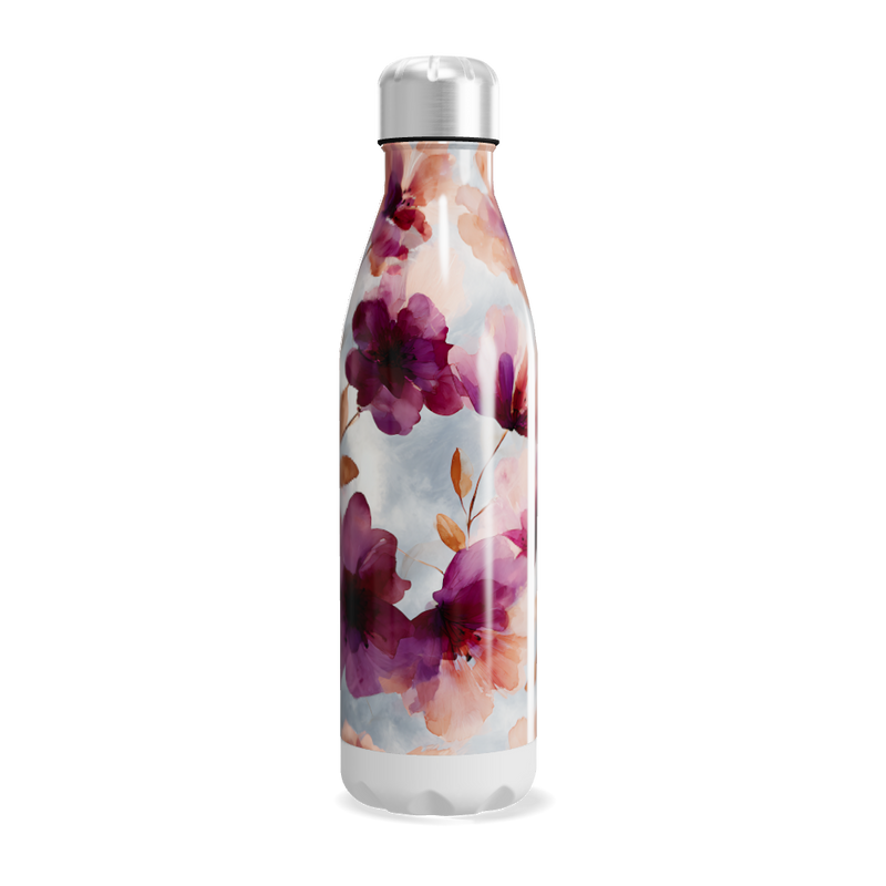 Garrafa Inox - Flores Coloridas 500ml