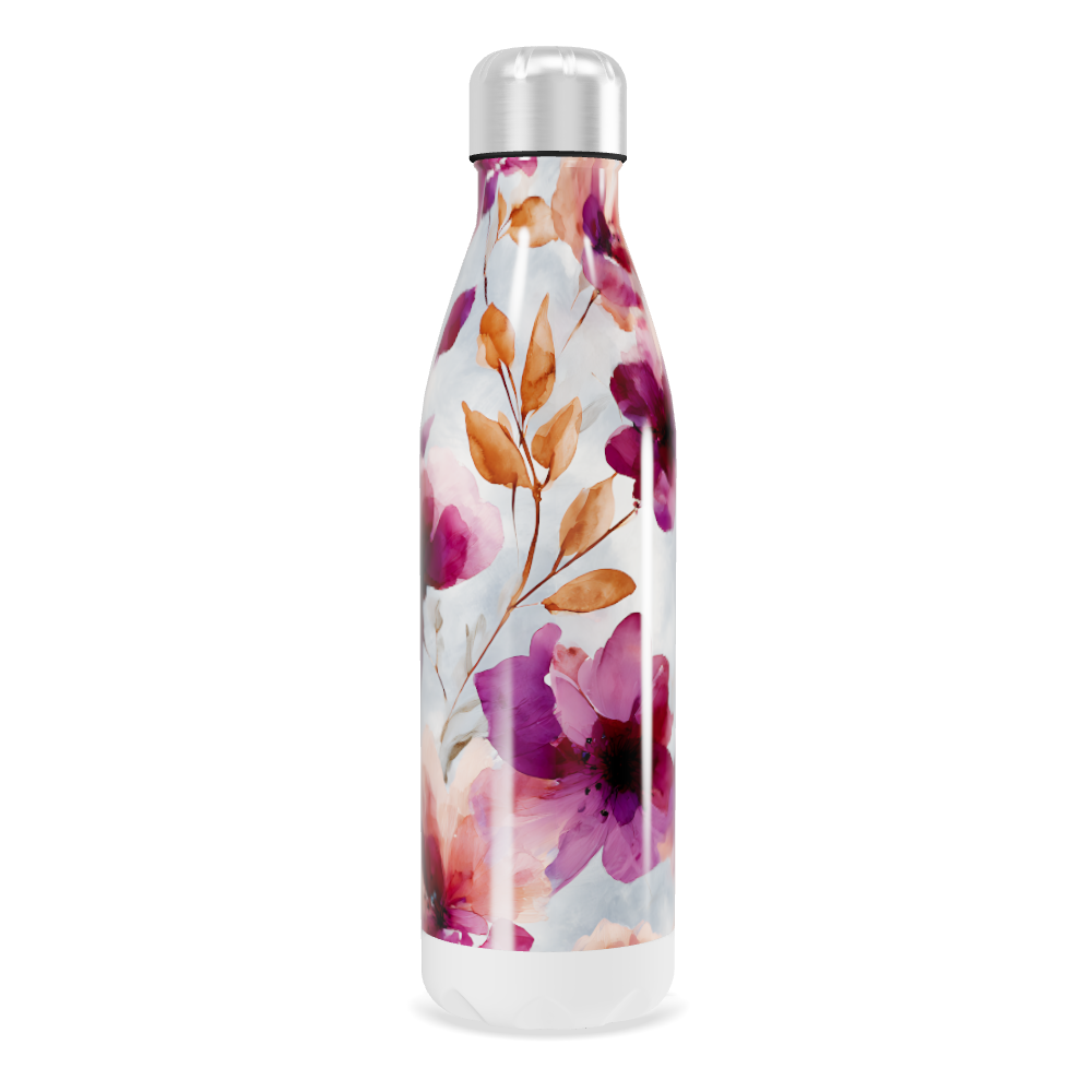 Garrafa Inox - Flores Coloridas 500ml