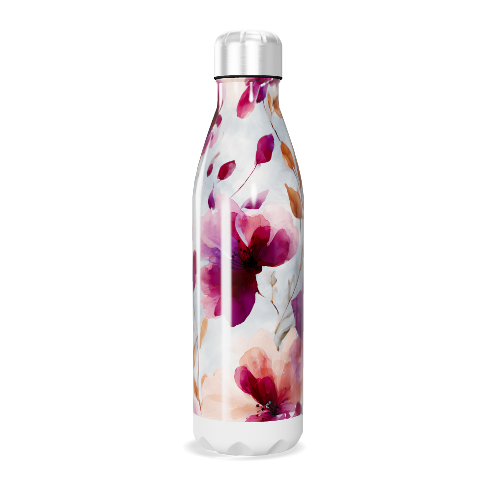 Garrafa Inox - Flores Coloridas 500ml