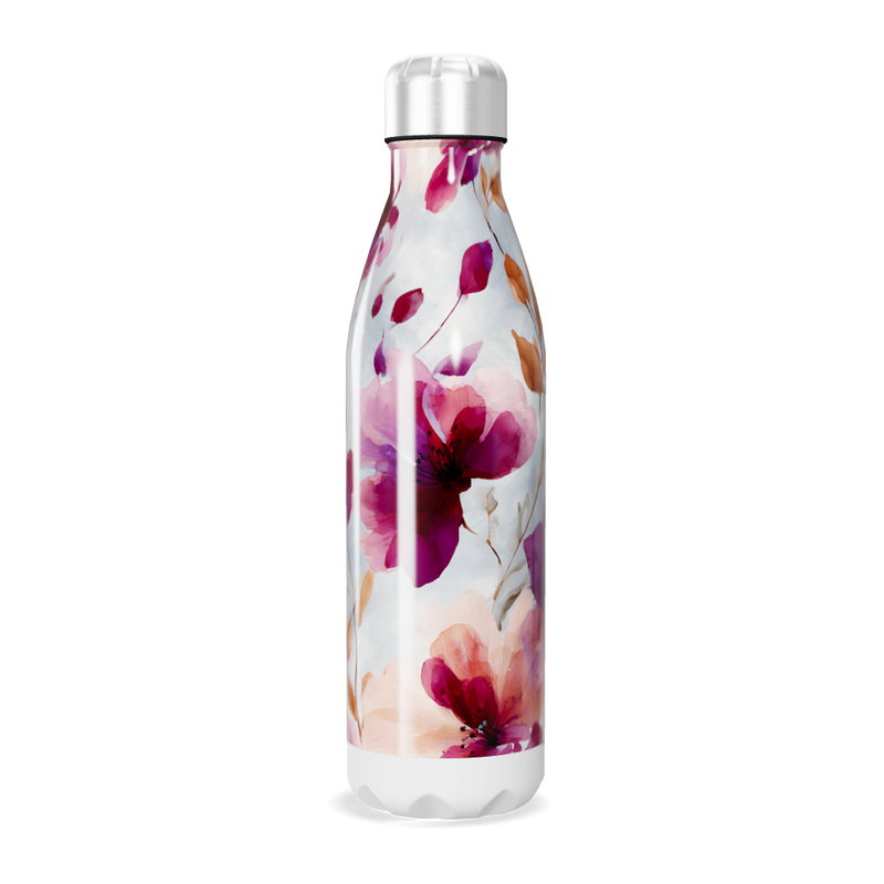 Garrafa Inox - Flores Coloridas 500ml