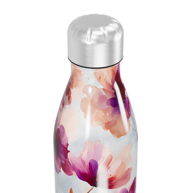 Garrafa Inox - Flores Coloridas 500ml