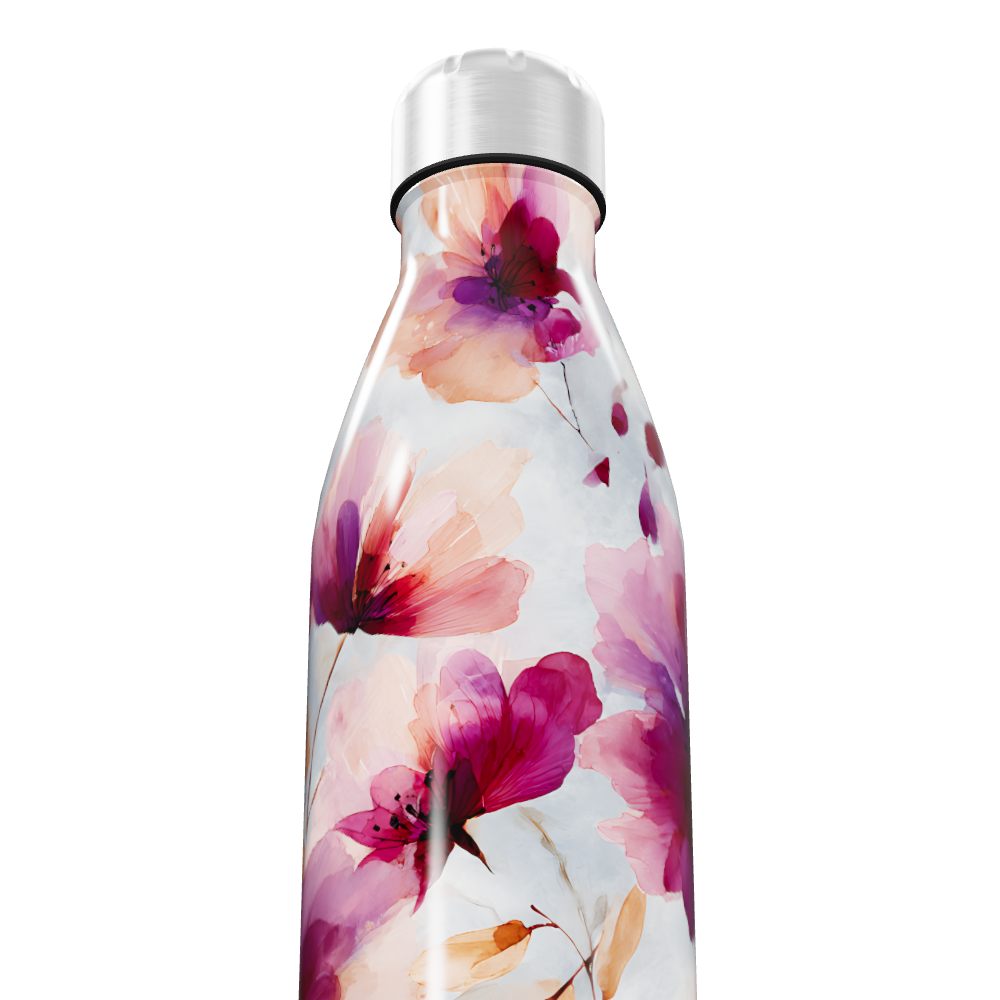 Garrafa Inox - Flores Coloridas 500ml