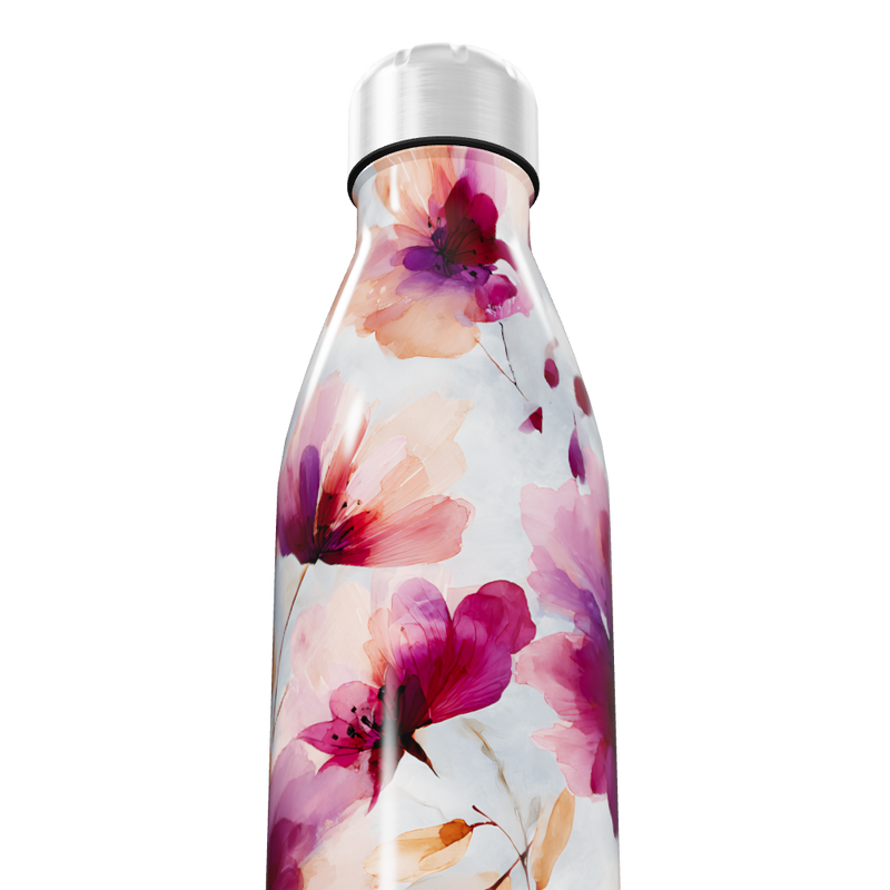 Garrafa Inox - Flores Coloridas 500ml