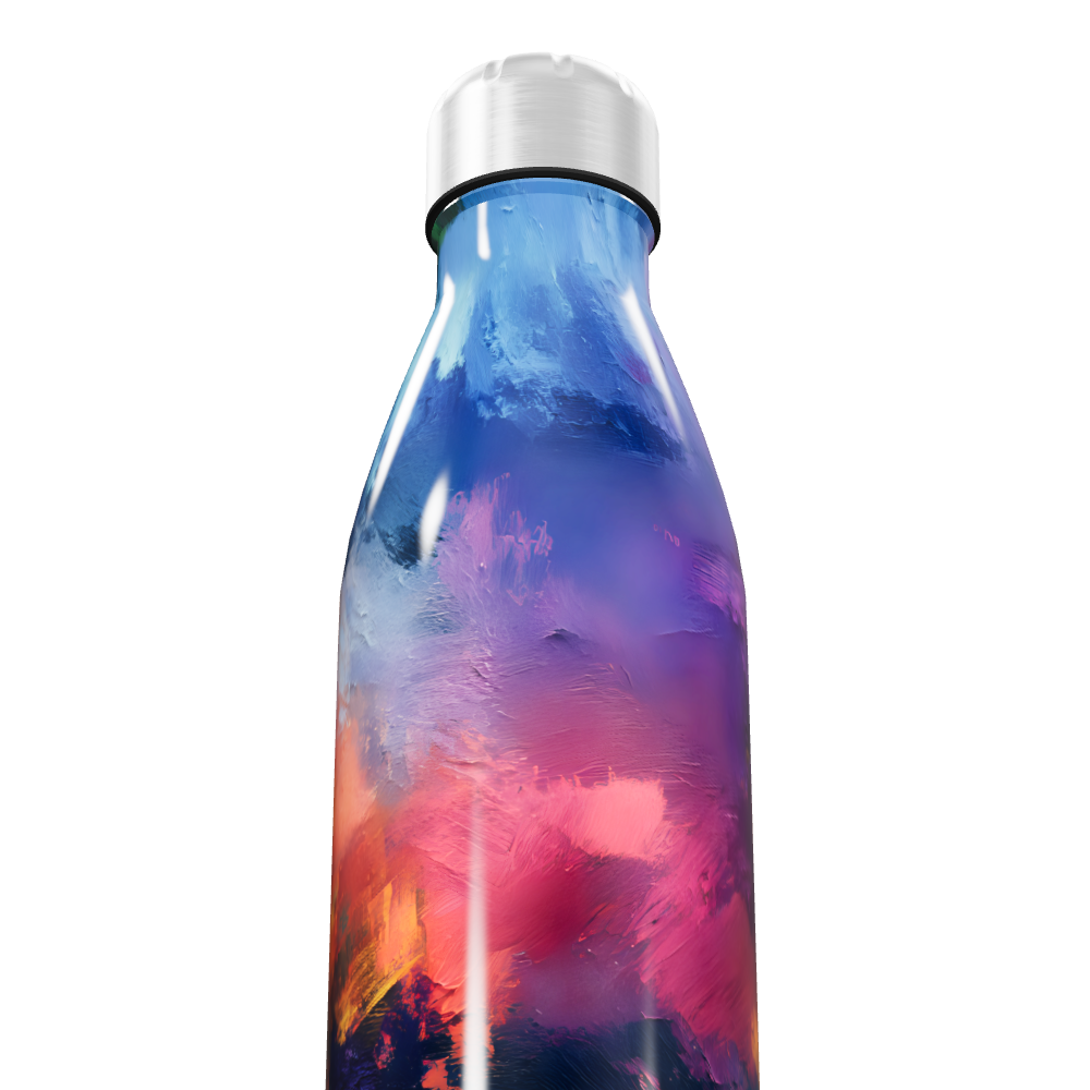 Garrafa Inox - Estampa Artística Colorida