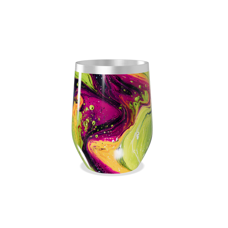 Copo Térmico Slim - Estampa Abstrata Colorida