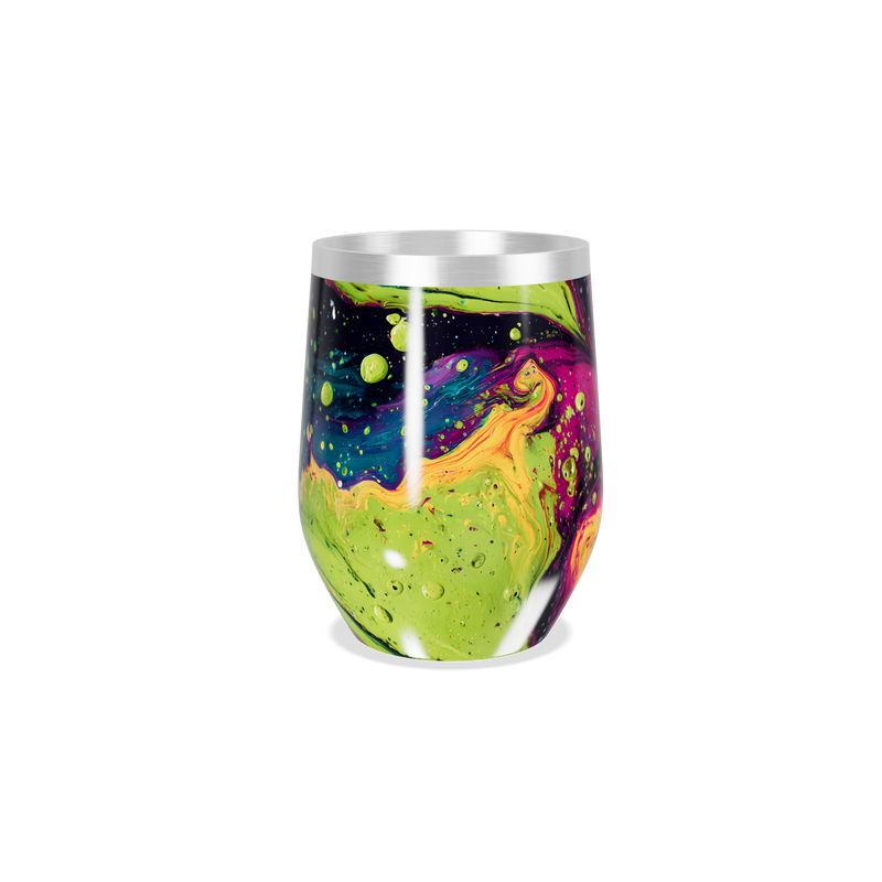 Copo Térmico Slim - Estampa Abstrata Colorida