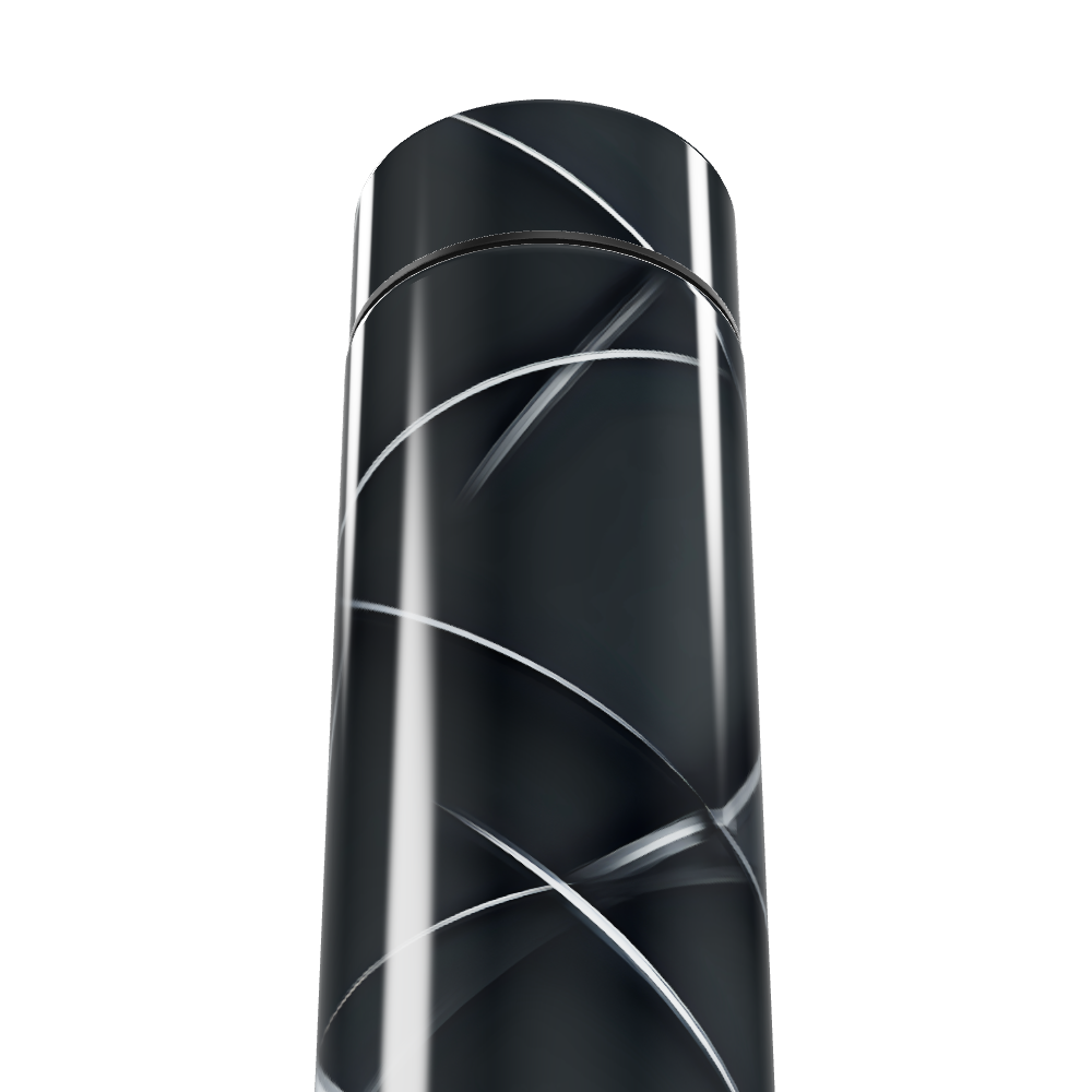 Garrafa Térmica Touch - Preta com Linhas Prateadas