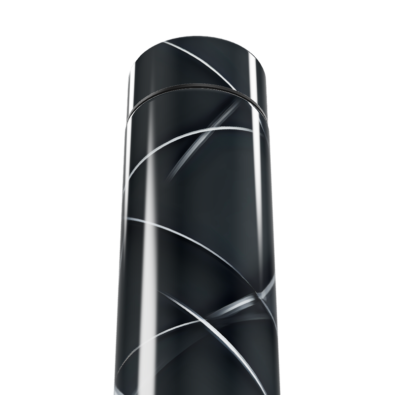 Garrafa Térmica Touch - Preta com Linhas Prateadas