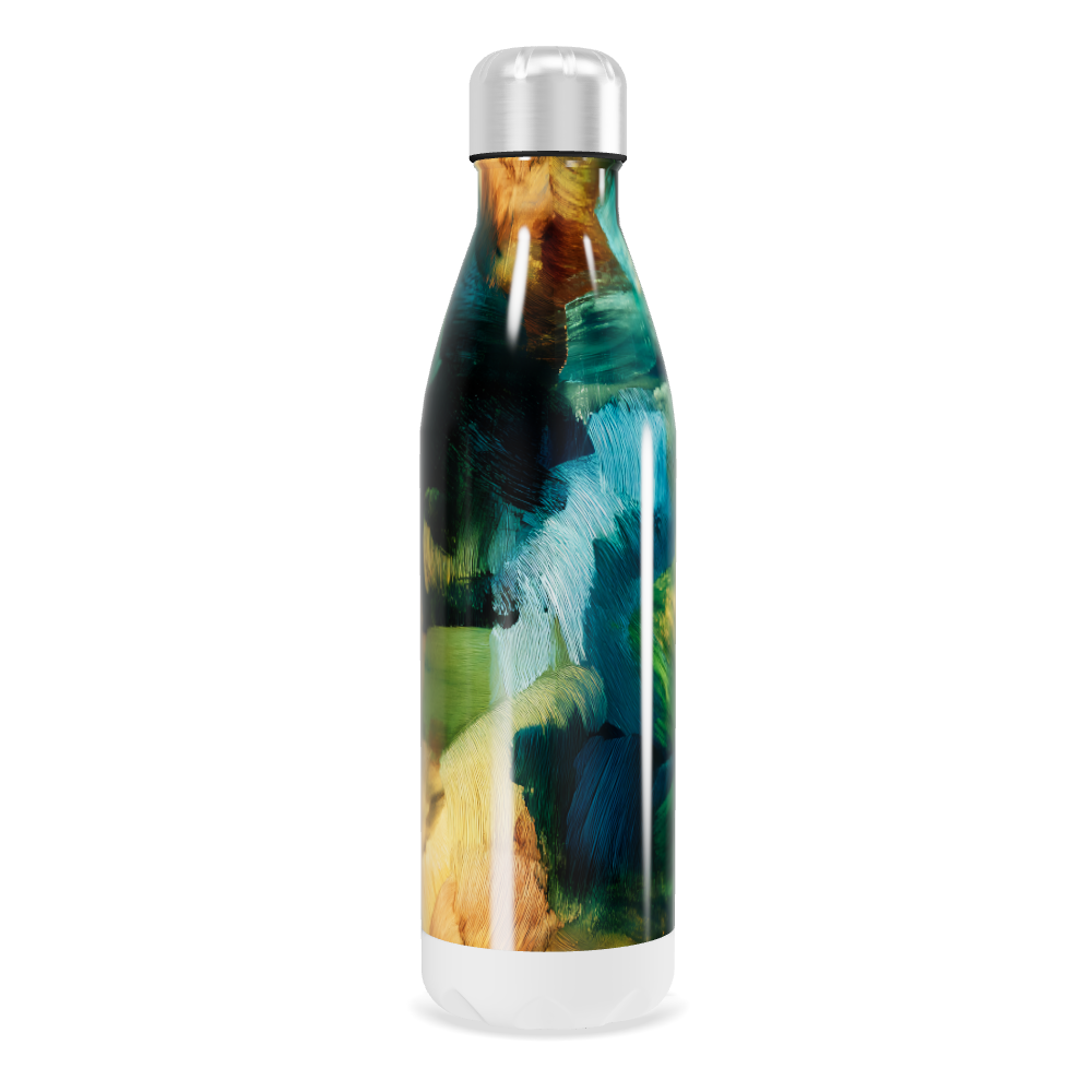 Garrafa Inox - Estampa Abstrata Multicolorida