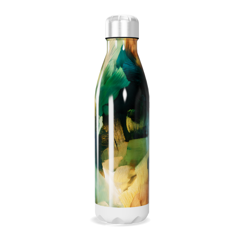 Garrafa Inox - Estampa Abstrata Multicolorida