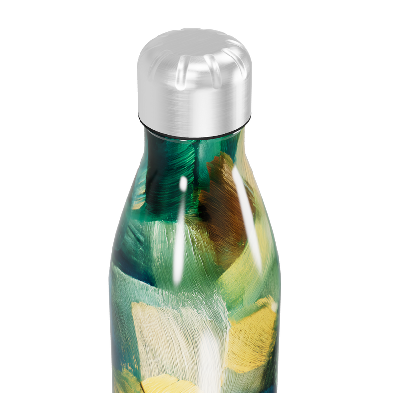 Garrafa Inox - Estampa Abstrata Multicolorida
