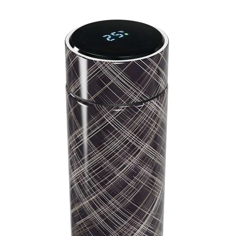 Garrafa Térmica Touch - Preta com Listras