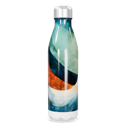 Garrafa Inox - Estampa Abstrata Colorida
