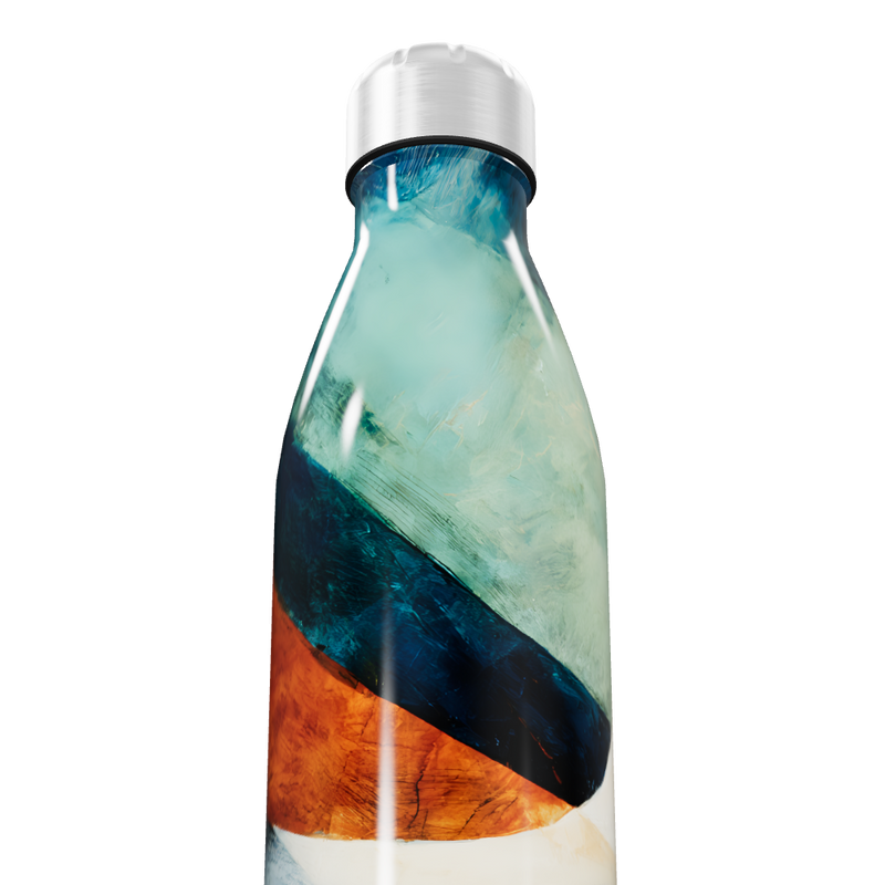Garrafa Inox - Estampa Abstrata Colorida