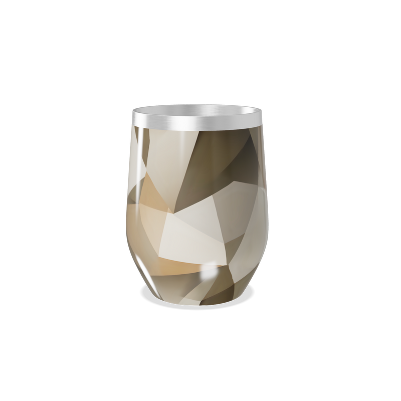 Copo Térmico Slim - Geométrico Marrom Inox