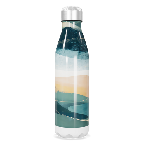 Garrafa Inox - Estampa Abstrata Azul