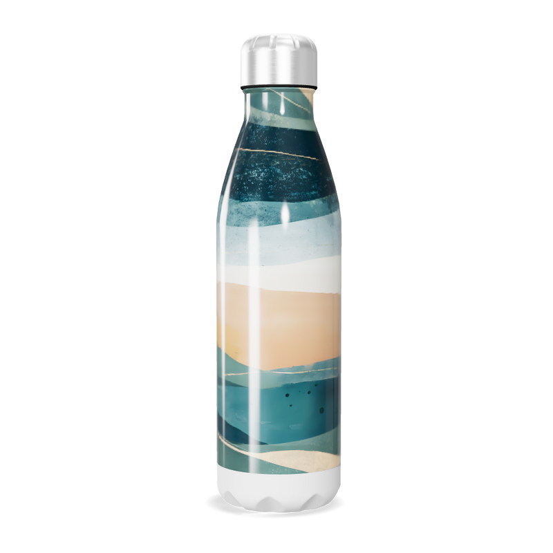 Garrafa Inox - Estampa Abstrata Azul