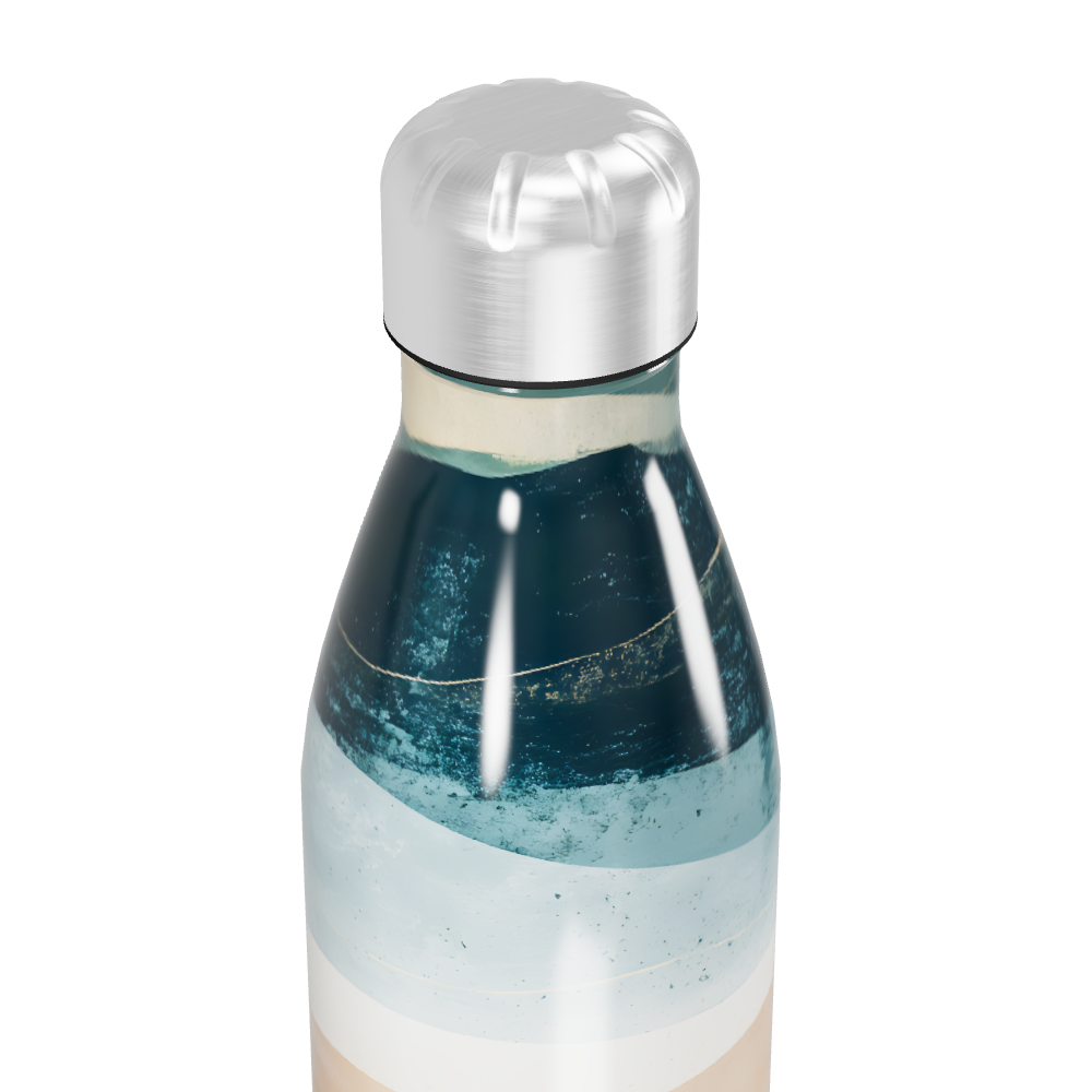 Garrafa Inox - Estampa Abstrata Azul