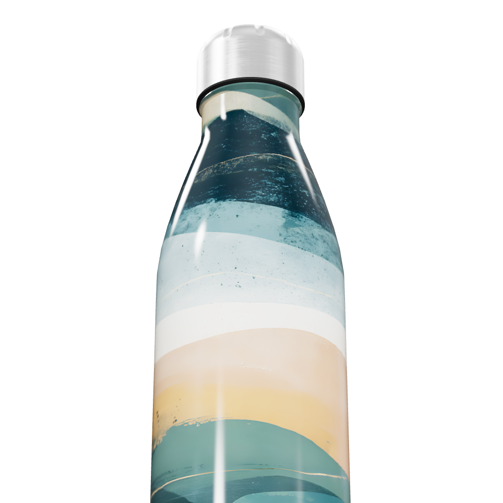 Garrafa Inox - Estampa Abstrata Azul