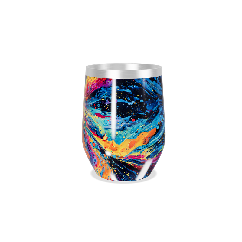 Copo Térmico Slim - Estampa Abstrata Colorida