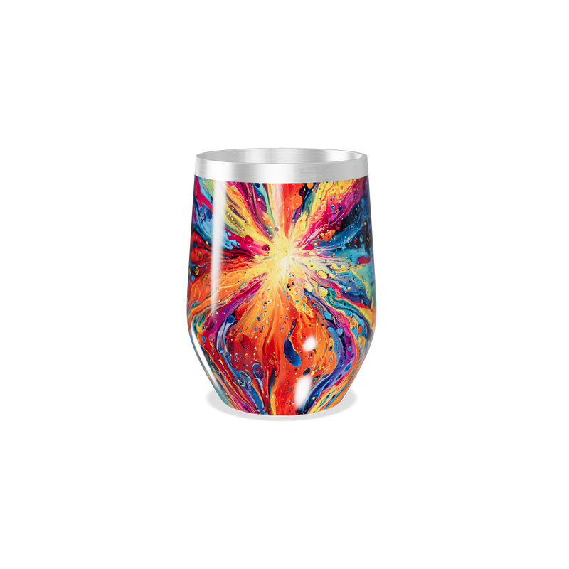 Copo Térmico Slim - Estampa Abstrata Colorida