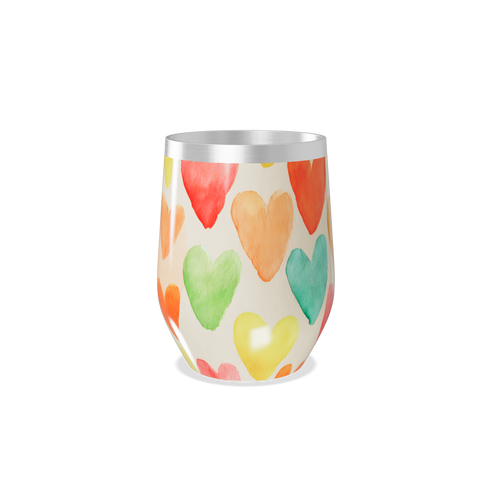 Copo Térmico Slim - Corações Coloridos