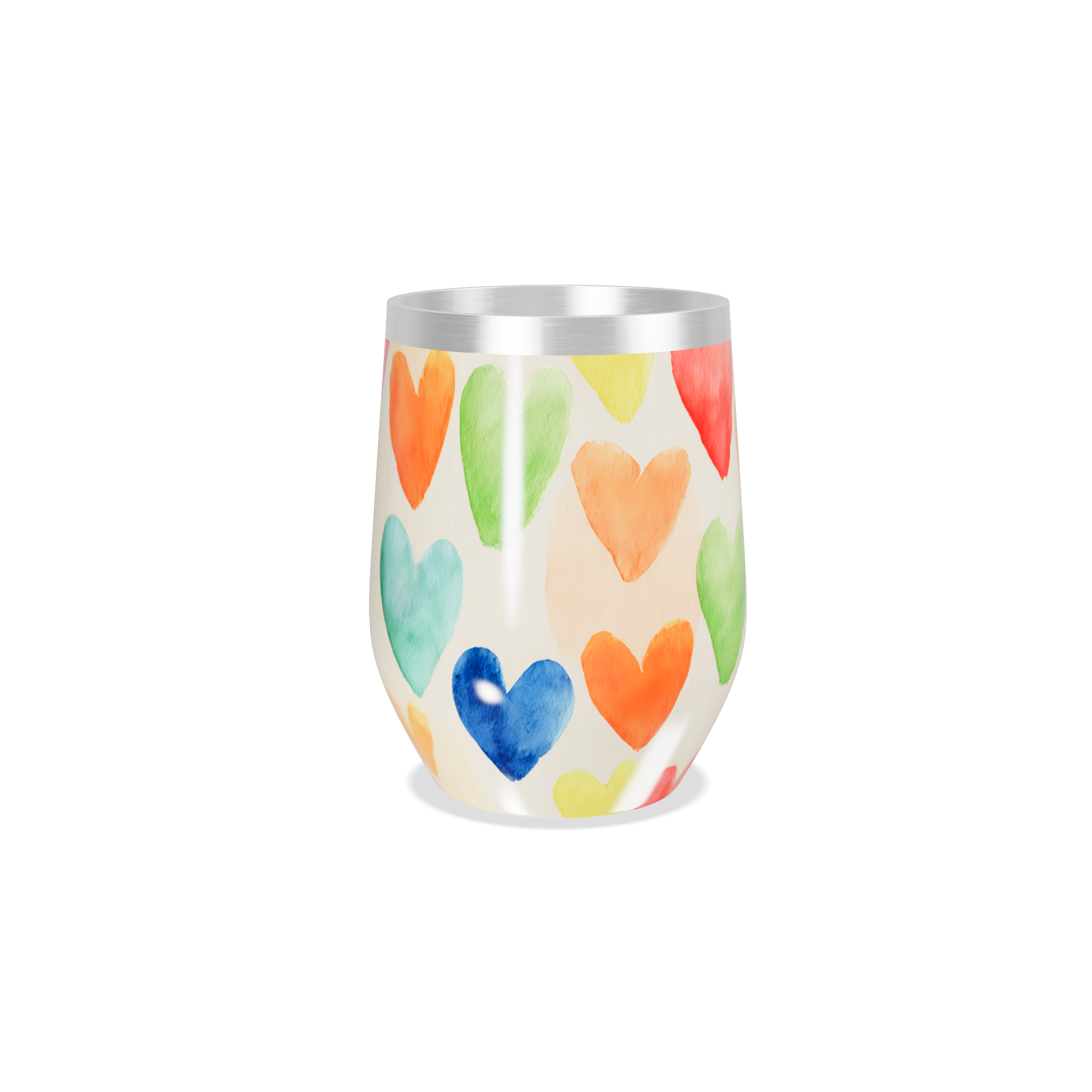 Copo Térmico Slim - Corações Coloridos