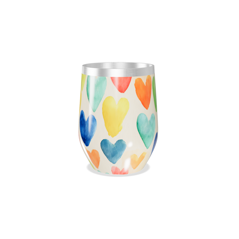 Copo Térmico Slim - Corações Coloridos