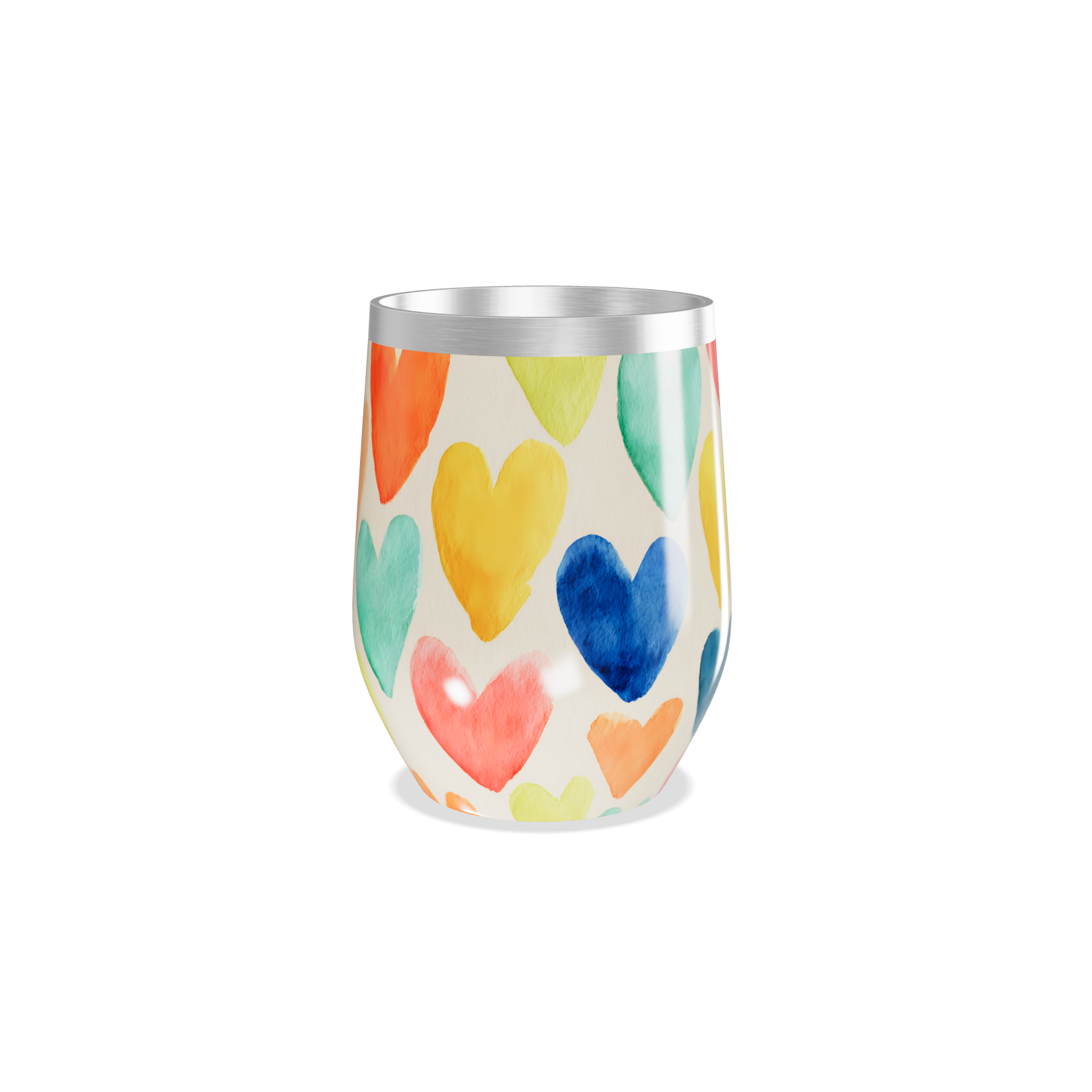 Copo Térmico Slim - Corações Coloridos
