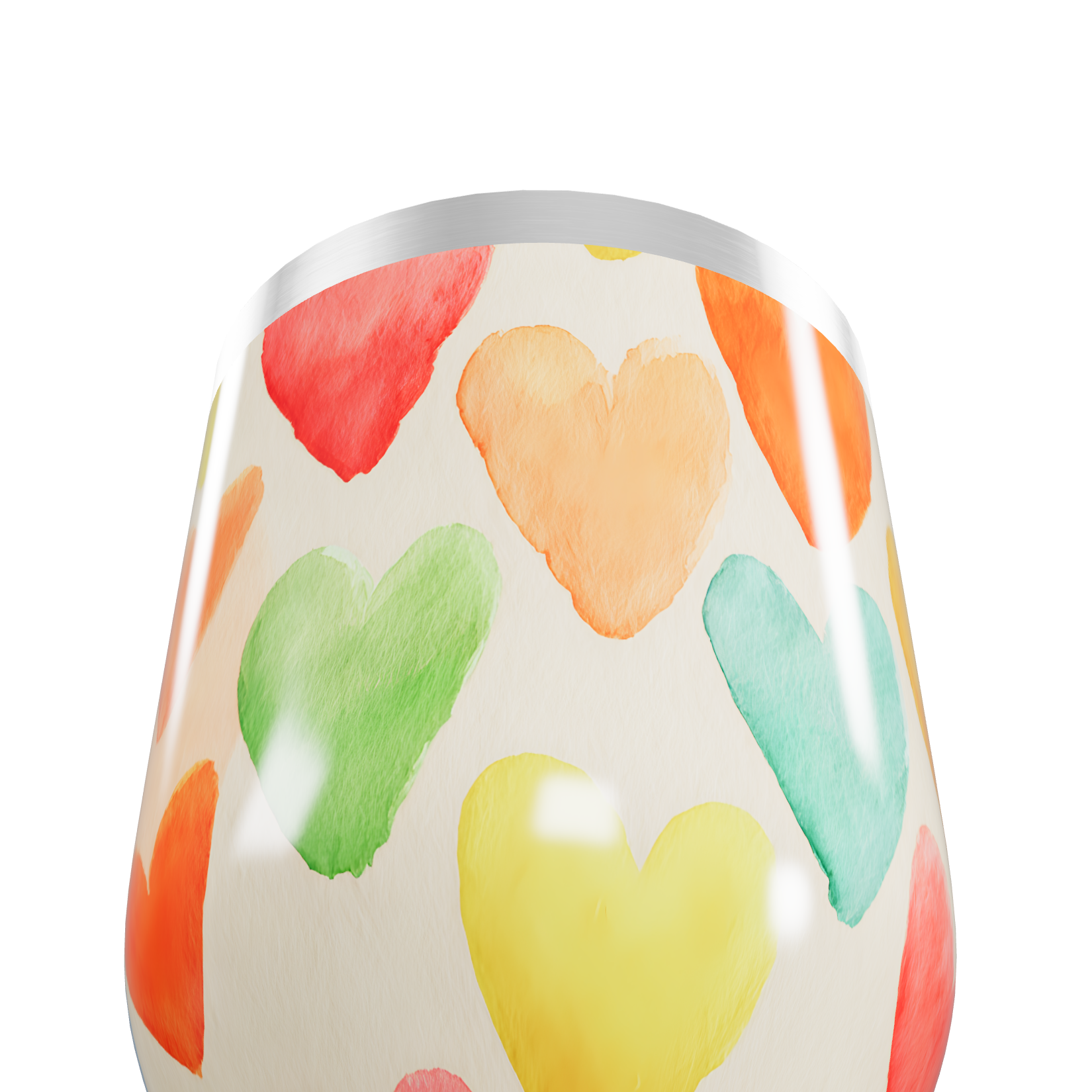 Copo Térmico Slim - Corações Coloridos