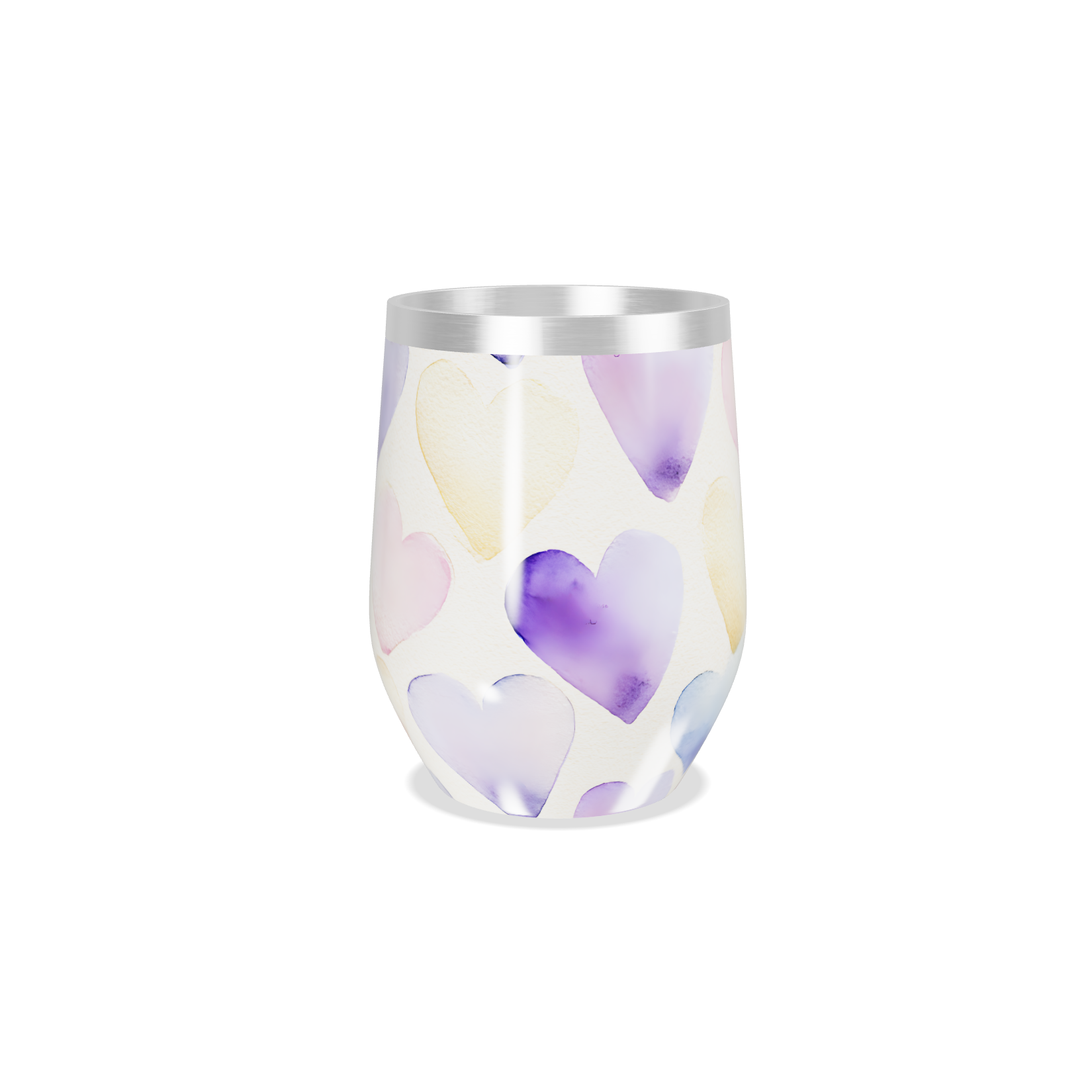 Copo Térmico Slim - Corações Coloridos Aço