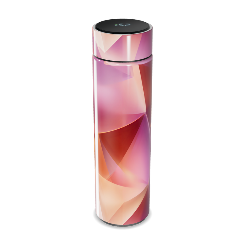 Garrafa Térmica Touch - Estampa Geométrica Rosa