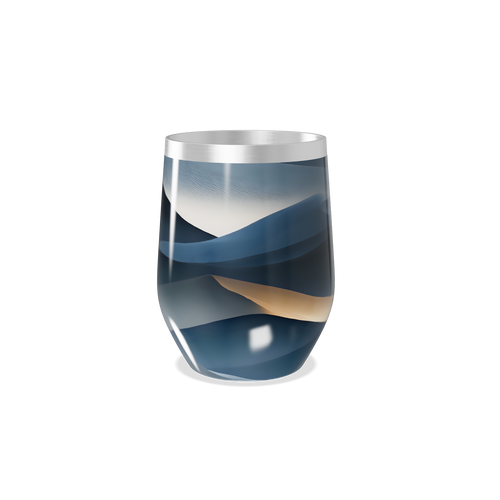 Copo Térmico Slim - Azul Ondas Aço Inox