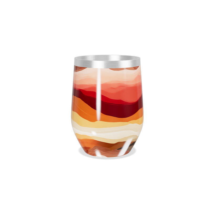 Copo Térmico Slim - Estampa Ondas Coloridas