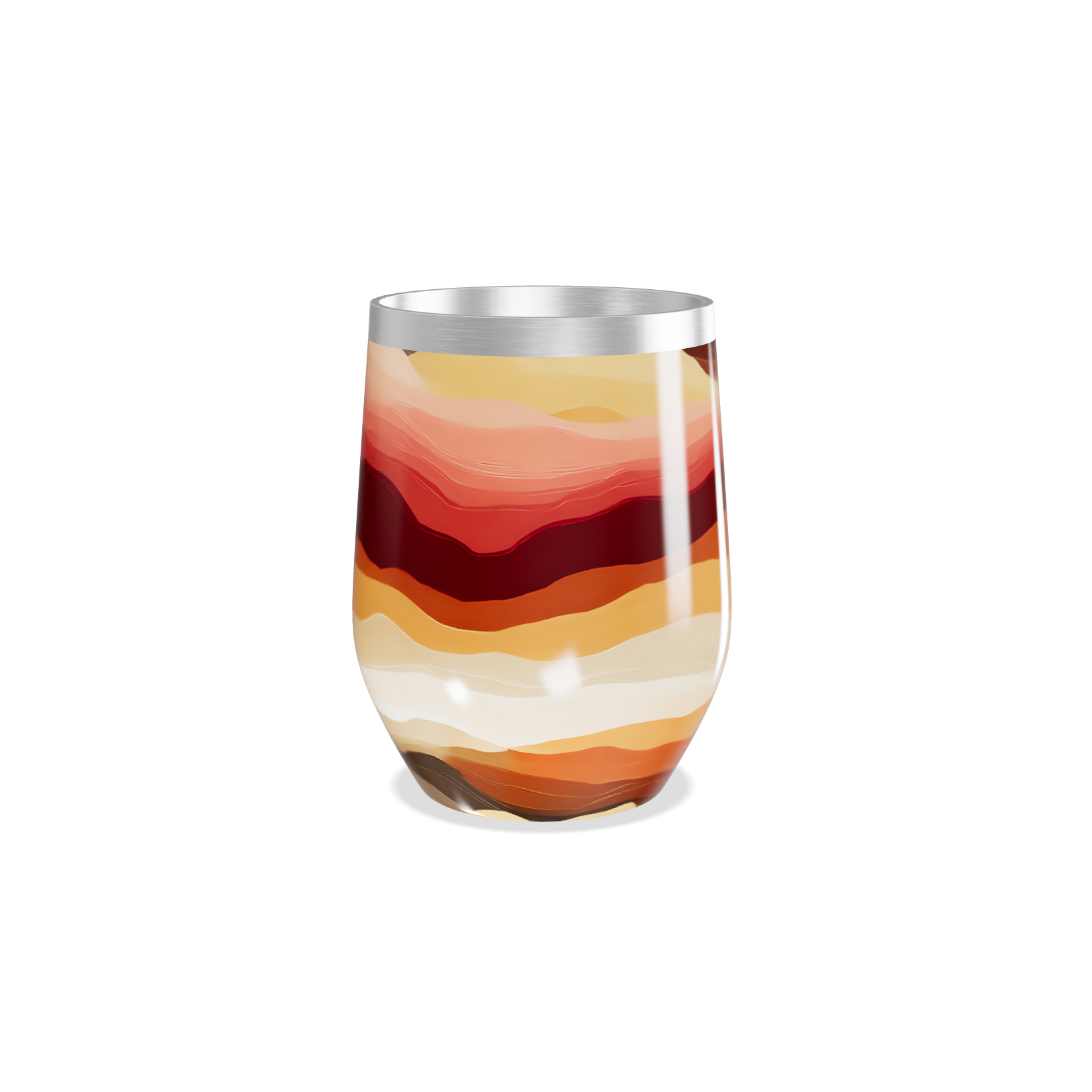 Copo Térmico Slim - Estampa Ondas Coloridas