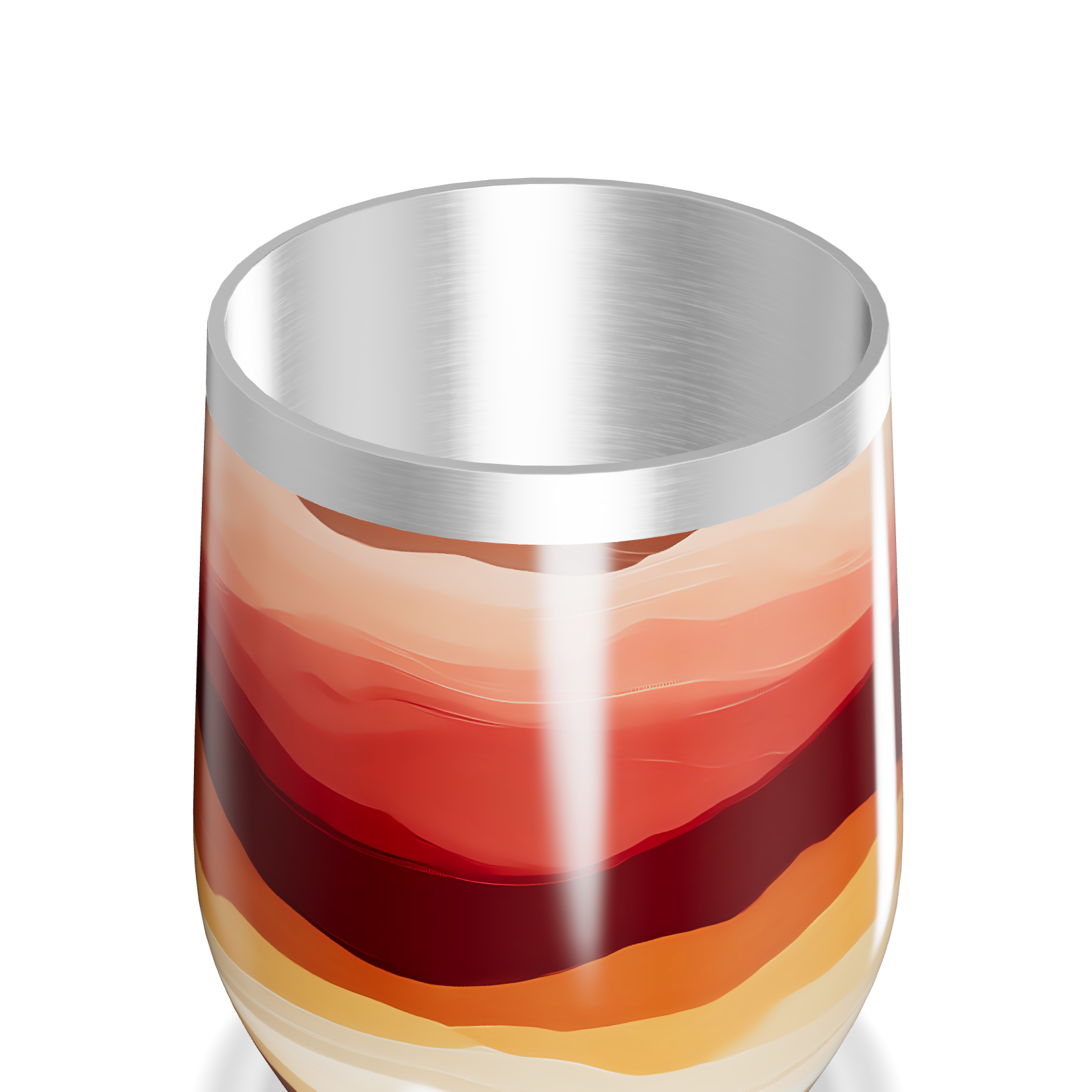 Copo Térmico Slim - Estampa Ondas Coloridas