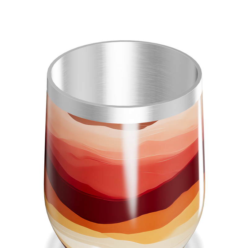 Copo Térmico Slim - Estampa Ondas Coloridas