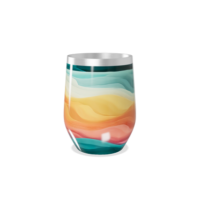 Copo Térmico Slim - Estampa Ondulada Multicolorida