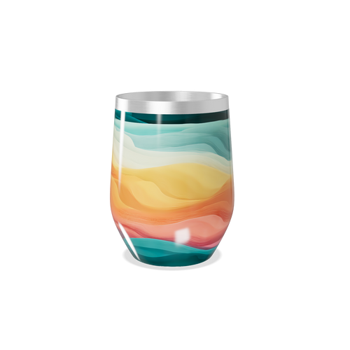 Copo Térmico Slim - Estampa Ondulada Multicolorida