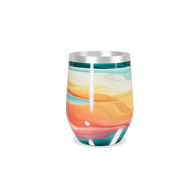 Copo Térmico Slim - Estampa Ondulada Multicolorida