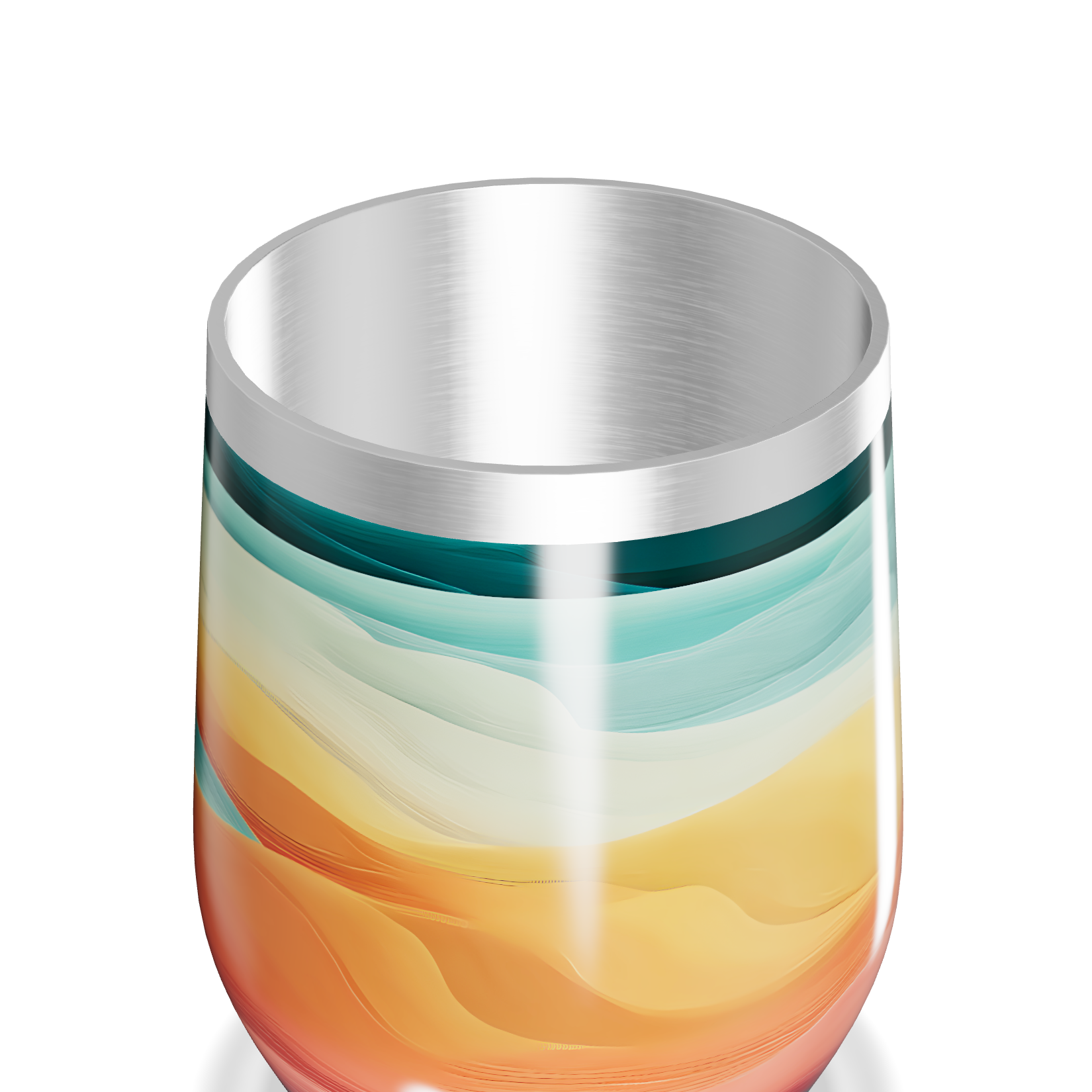 Copo Térmico Slim - Estampa Ondulada Multicolorida