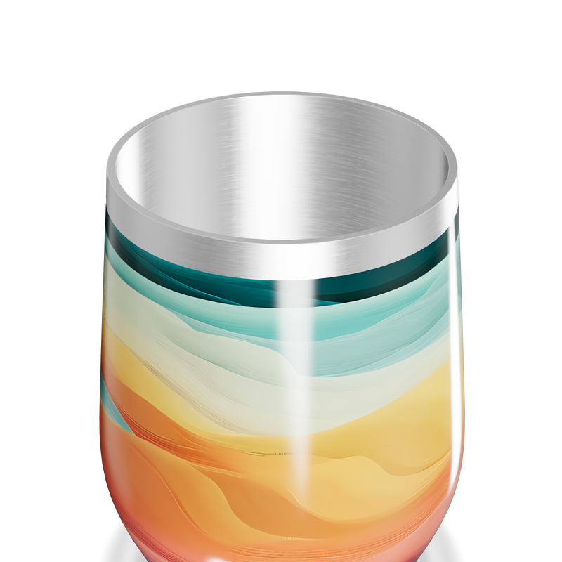 Copo Térmico Slim - Estampa Ondulada Multicolorida