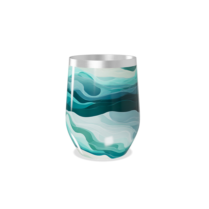 Copo Térmico Slim - Com Estampa Ondulada