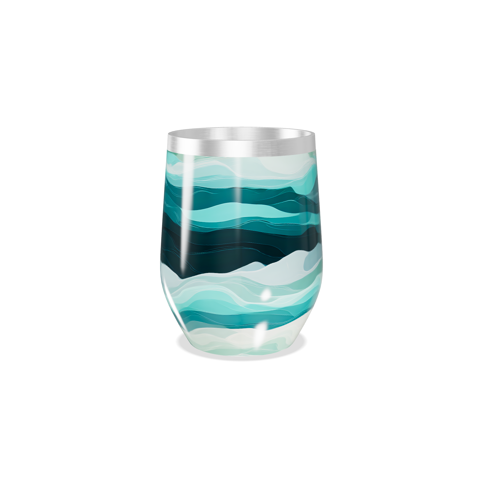 Copo Térmico Slim - Com Estampa Ondulada