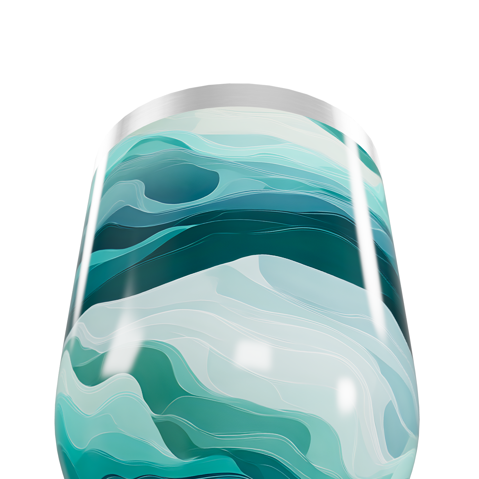 Copo Térmico Slim - Com Estampa Ondulada