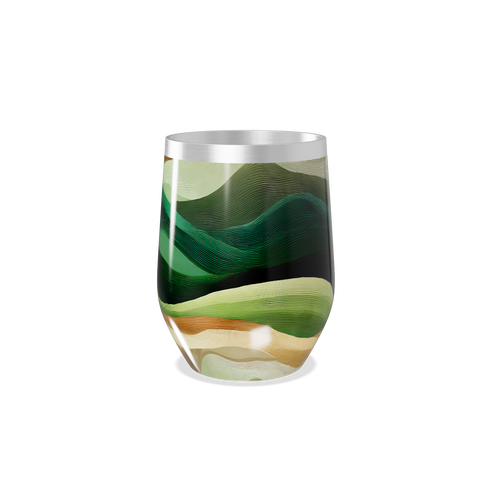 Copo Térmico Slim - Estampa Ondas Verdes