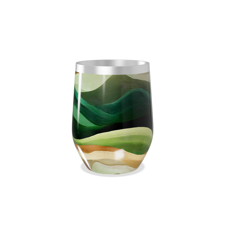 Copo Térmico Slim - Estampa Ondas Verdes